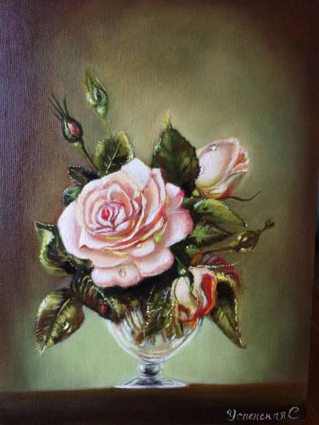 Картина маслом. Розы в Москве фото 4