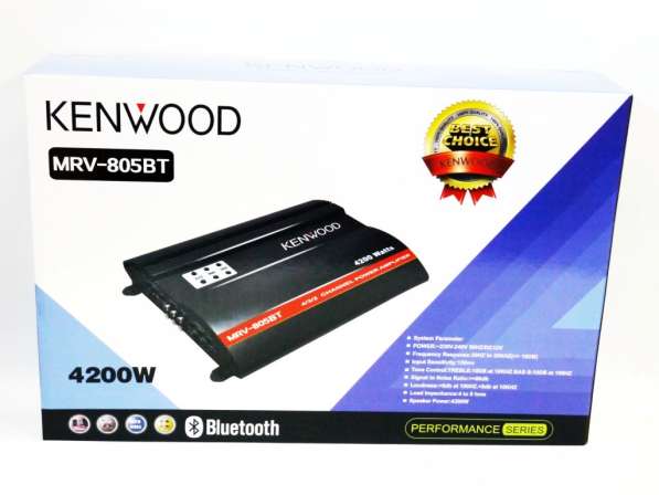 Автомобильный усилитель звука Kenwood MRV-805BT + USB 4200Вт в 