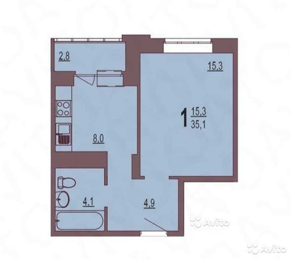 Продам однокомнатную квартиру в Тверь.Жилая площадь 35 кв.м.Этаж 9.Есть Балкон. в Твери фото 21