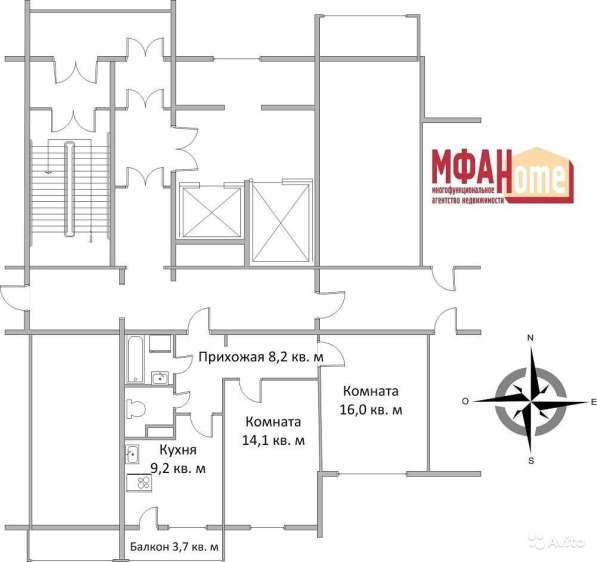 2-к квартира, 50 м², 16/16 эт в Санкт-Петербурге фото 4