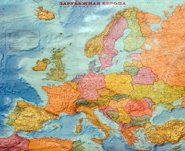 Зарубежная Европа. политическая карта