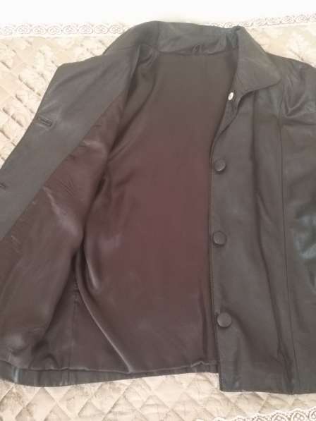 Кожаная женская куртка (Турция) 48 размер в Москве фото 4