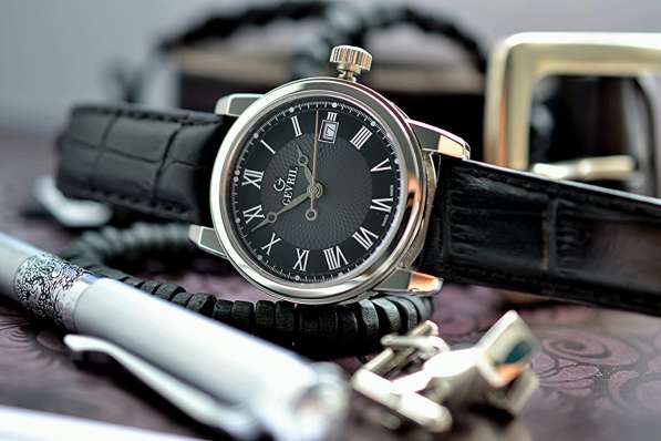 Роскошные часы Gevril Swiss Made, сапфир, застежка-бабочка в Рязани фото 10