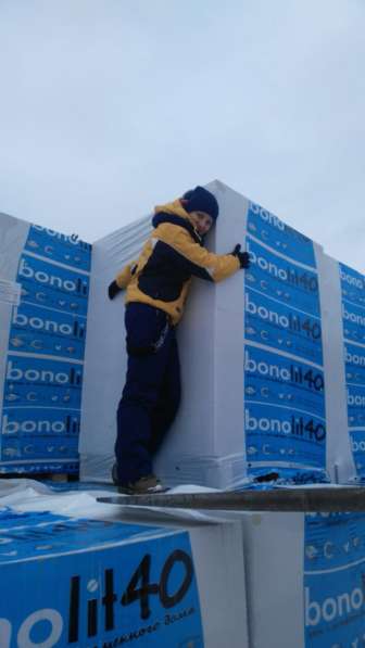 Блок стеновой Бонолит зимнее строительство