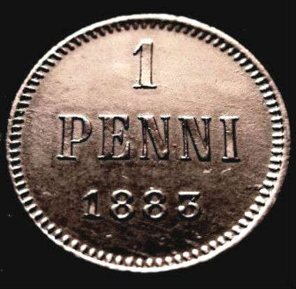 Раритет, редкая, медная монета 1 пенни 1833 год.