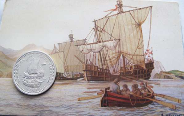 Португальская юбилейная монета - Открытие Мадейры