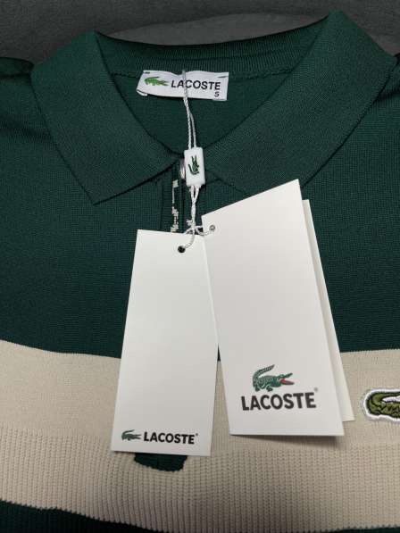 Мужская футболка-поло Lacoste зелёная в Краснодаре