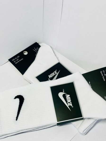 Носки Nike белые хорошого качества в Москве фото 3