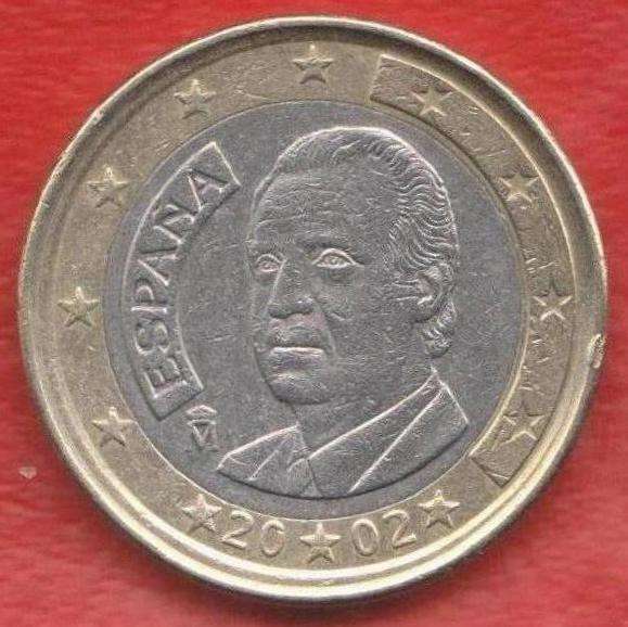 ЕВРО Испания 1 евро 2002 г