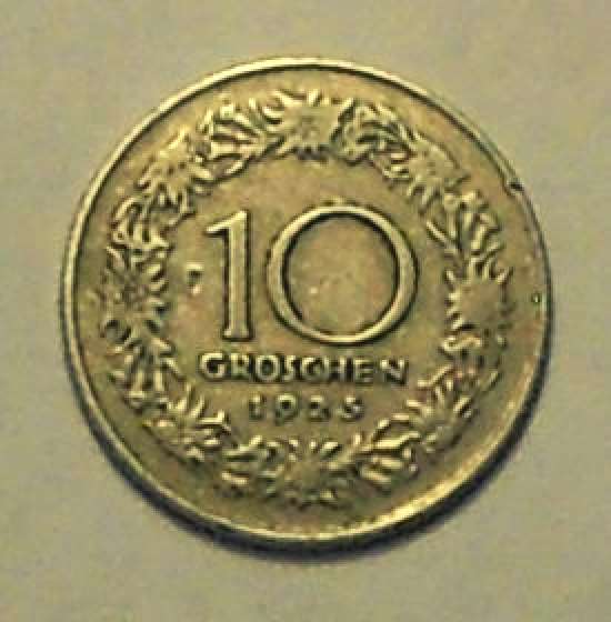 10 грошей 1925 год. Австрия