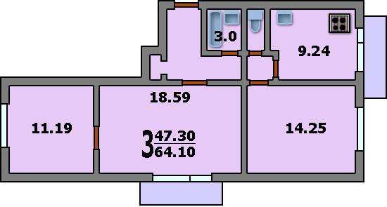 Продам трехкомнатную квартиру в Москве. Жилая площадь 65 кв.м. Этаж 8. Дом панельный. в Москве фото 6