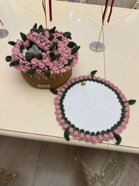 Букет из вязанных салфеток в Краснодаре фото 3