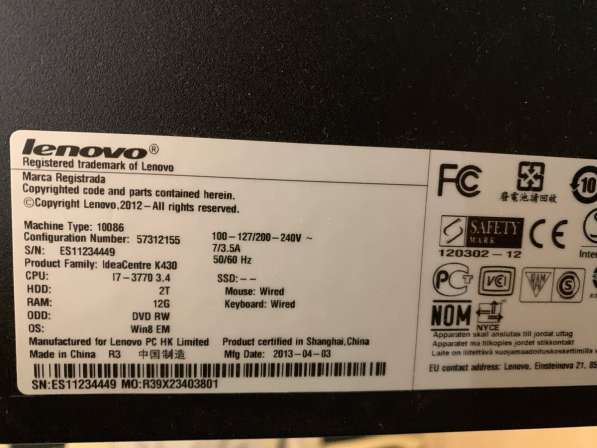 Компьютер (Системный блок Lenovo IdeaCentre 430) в Москве фото 6