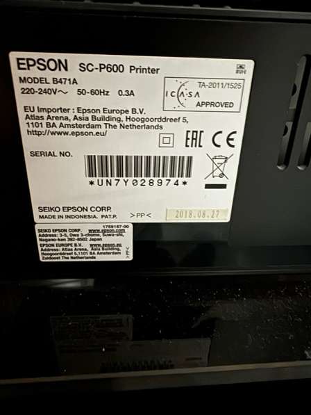 Принтер EPSON SC-P600 Printer в Москве фото 3