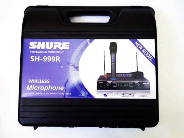 Радиосистема Shure SH-999R база 2 радиомикрофона в фото 6