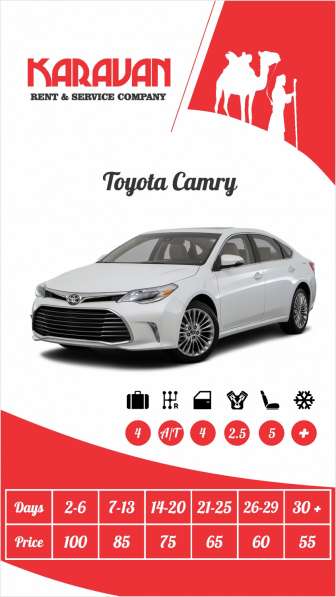 Toyota Camry for rent