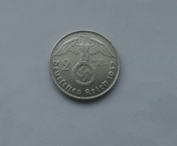2 марки 1937 г. Третий Рейх (серебро) в 