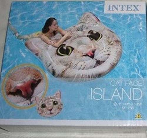 Котик-надувной плот -островок Кошачья голова, Intex