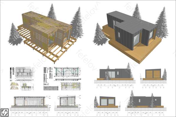 Проектирование каркасных домов / деревянный каркас в фото 5