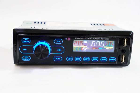 Автомагнитола Pioneer 3886 ISO - 2хUSB, Bluetooth, FM