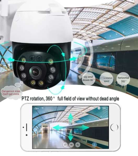 IP Camera PTZ-L8 удаленным доступом уличная+ блок питания в 