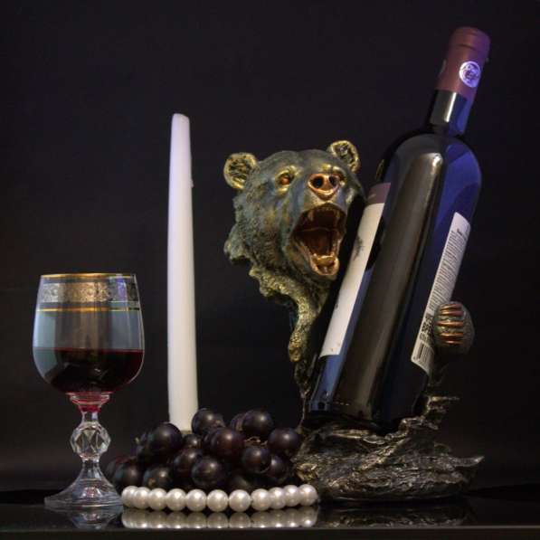 Подставка для вина, медведь