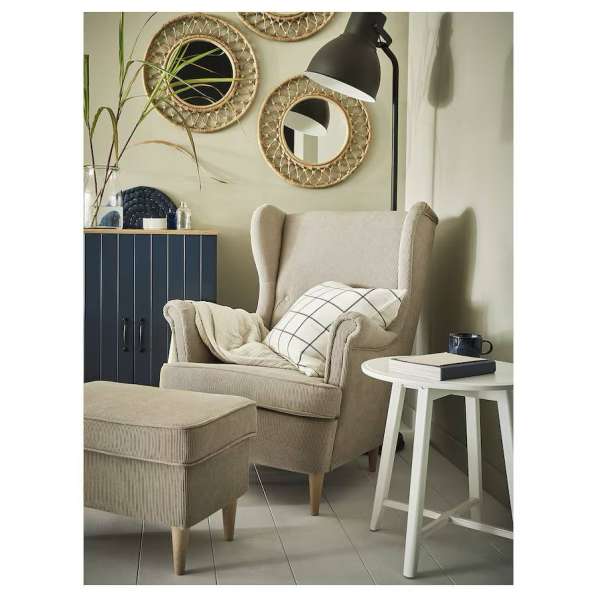 Продаю кресло IKEA STRANDMON с пуфиком в фото 6
