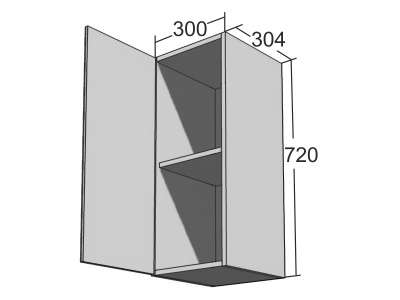 Навесной шкаф ШВ-30 Вишня в Новосибирске