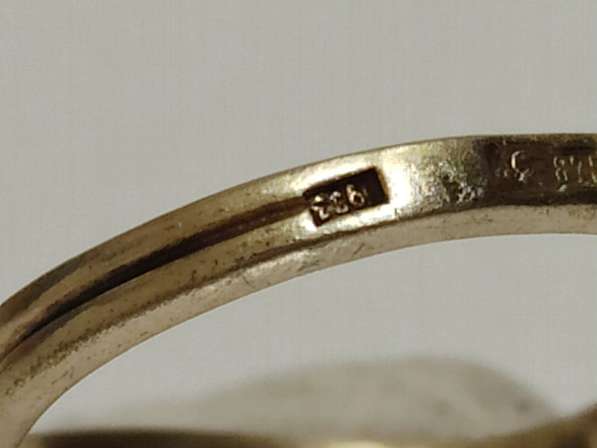 Кольцо серебро позолота, клеймо, СССР в Москве фото 6