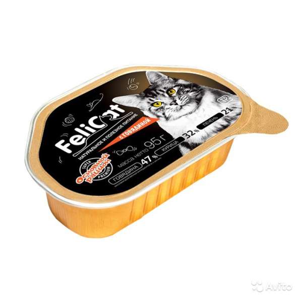 Консервы (корм) для кошек «FeliCat» 95 грамм