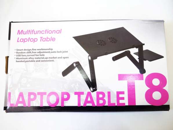 Стол для ноутбука Laptop table T8 с кулером в фото 4