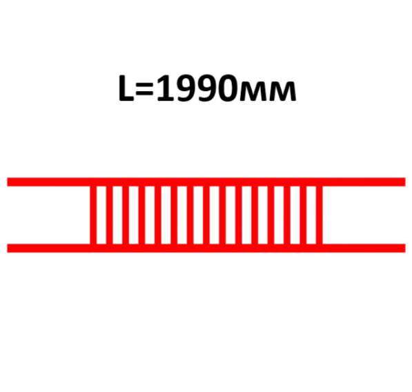 Барьер съемный двойной БКТПу ЭСИ 122.00.0 (L=1990мм)