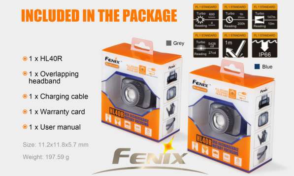 Fenix Налобный фонарь с регулировкой фокуса Fenix HL40R