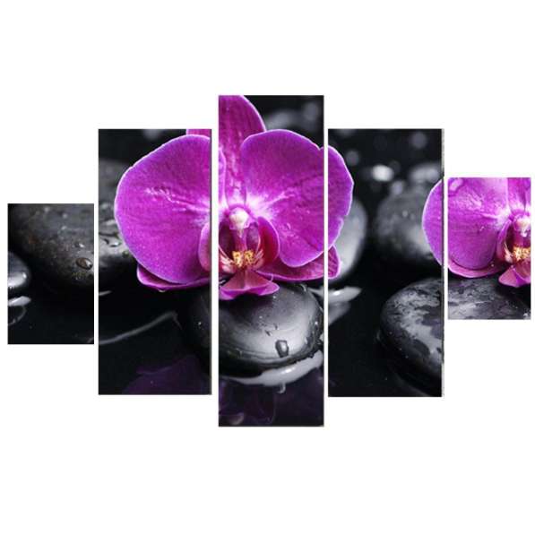 Модульная картина "Орхидея" - печать на холсте в 