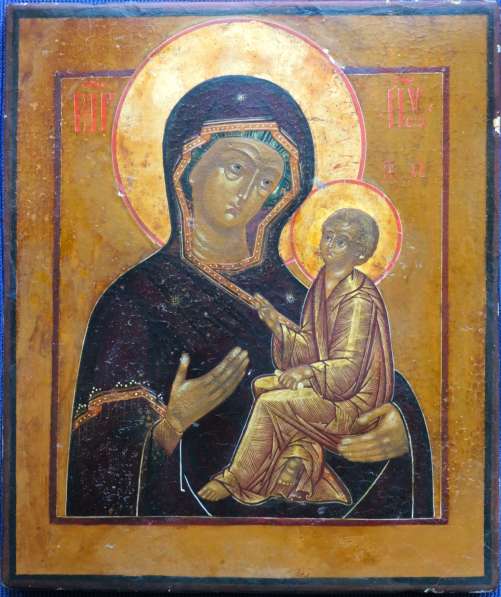 Старинная икона Матери Божией «Тихвинская» в окладе. XVIII в в Санкт-Петербурге фото 18