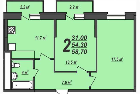 Продам двухкомнатную квартиру в Тверь.Жилая площадь 58,70 кв.м.Этаж 13. в Твери фото 29