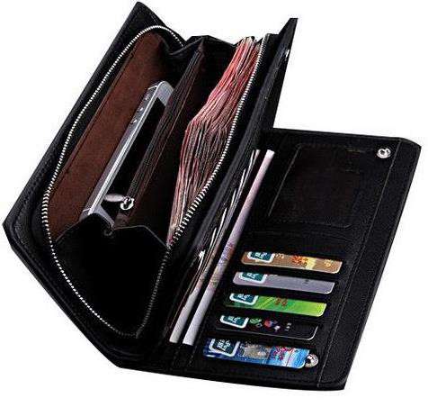 Мужской кошелек-портмоне из PU кожи в фото 3