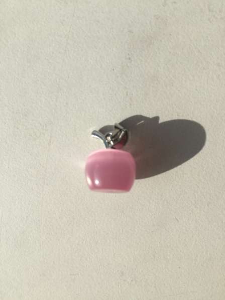 Кулон повестка яблоко бижутерия камень кошачий глаз розовый