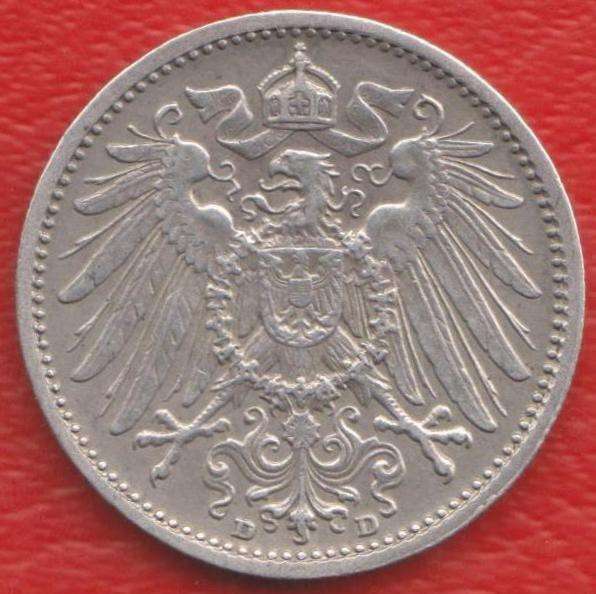 Германия 1 марка 1912 г. D Мюнхен серебро в Орле