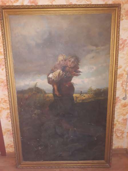 Картина художника Маковского "Дети бегущие от грозы" копия