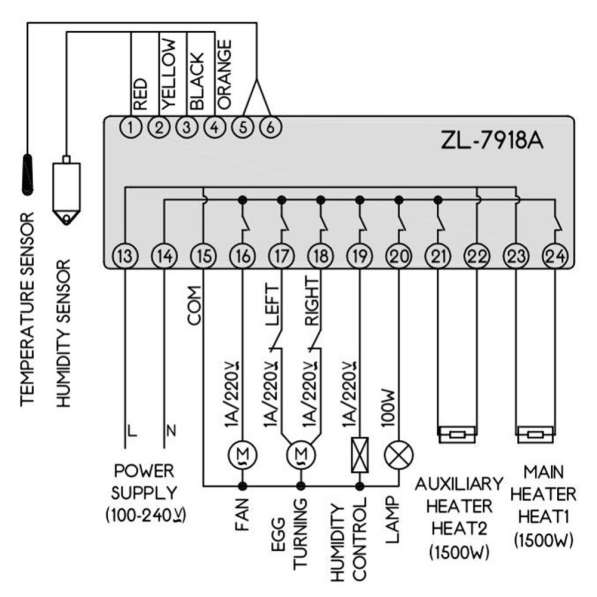 ✔ Контроллер терморегулятор для инкубатора lilytech Zl-7918А в Астрахани фото 3