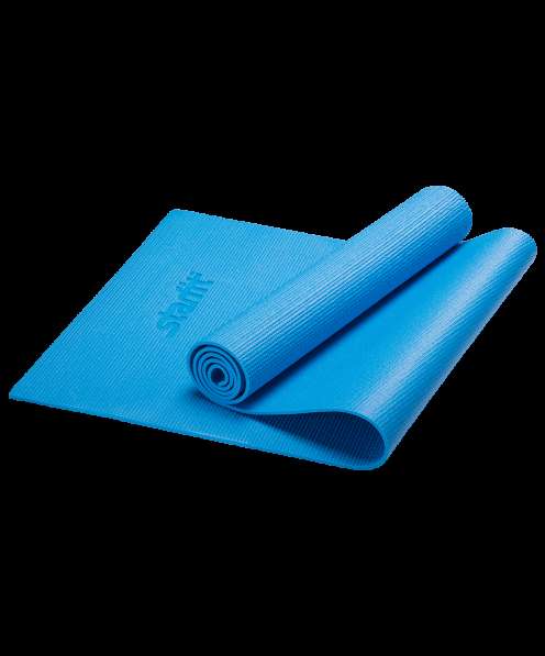 Коврик для йоги FM-101 PVC 173x61x0,4 см, синий в Сочи