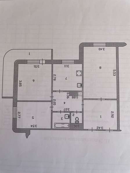 3-к квартира, 72 м2, 13/14 эт в Тамбове фото 13