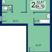 2к ул. Широтная новый дом Восточный -2 64,76м2, в Тюмени
