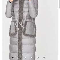 Пуховое пальто с отделкой меховой тканью, в Владимире