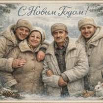 Новогодняя открытка с вашим фото, в г.Алматы