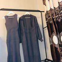 Платье с кардиганом трикотажная длинная лапша, в Уфе