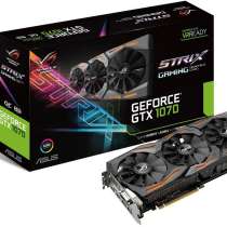 Продам видеокарты ASUS GeForce® GTX 1070 STRIX 8 Гб GDDR5 дл, в Москве