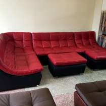 Кожаный модульный диван в стиле red&black, в Москве