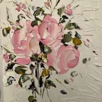 Картина маслом Цветы мастихином, в Москве